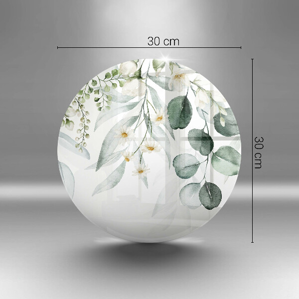 Kuchynská doska veľká zo skla Akvarelové rastliny