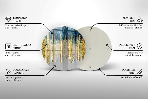 Kuchynská doska veľká zo skla Dizajnérska abstrakcia