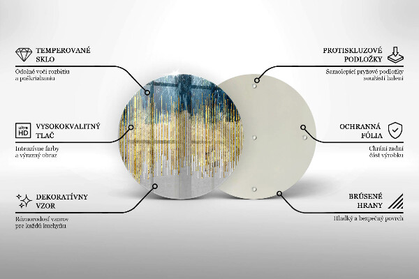 Kuchynská doska veľká zo skla Dizajnérska abstrakcia