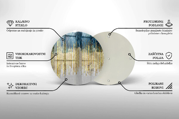 Kuchynská doska veľká zo skla Dizajnérska abstrakcia