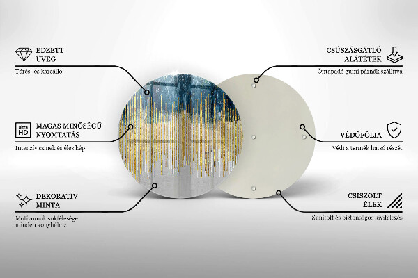 Kuchynská doska veľká zo skla Dizajnérska abstrakcia