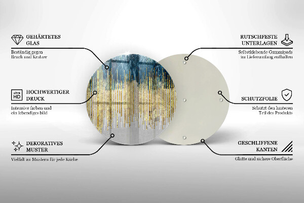 Kuchynská doska veľká zo skla Dizajnérska abstrakcia