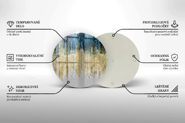 Kuchynská doska veľká zo skla Dizajnérska abstrakcia