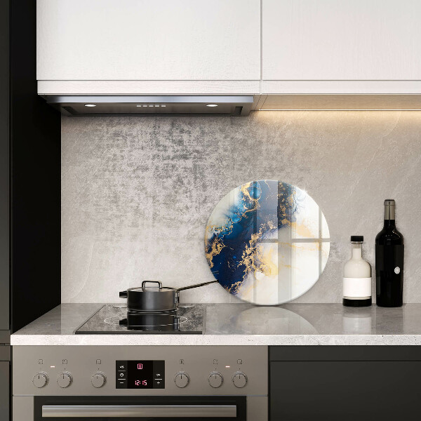 Kuchynská doska veľká zo skla Abstrakcia s modrou