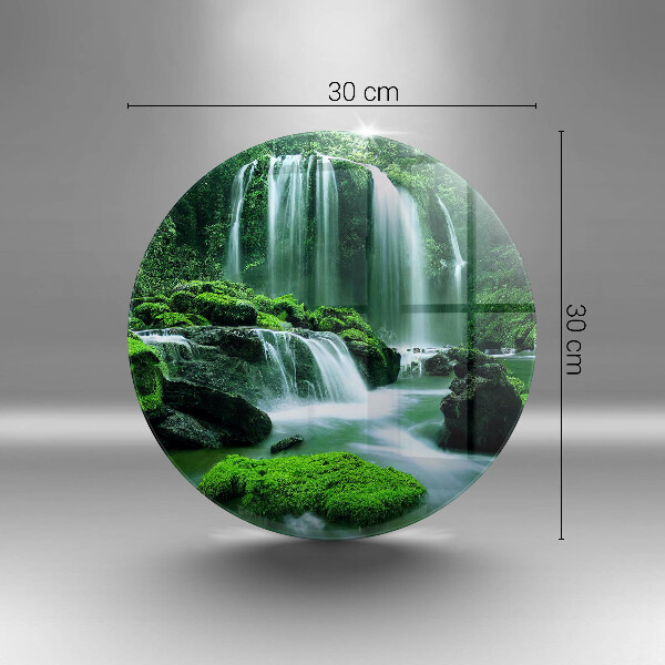 Kuchynská doska veľká zo skla Divoký vodopád v džungli