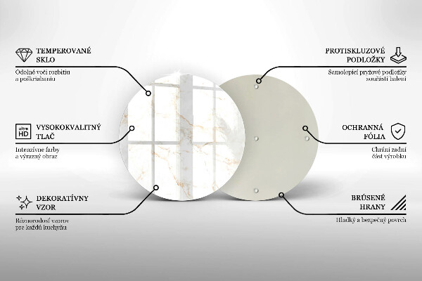 Kuchynská doska veľká zo skla Elegantný mramorový kameň