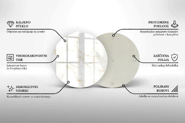 Kuchynská doska veľká zo skla Elegantný mramorový kameň