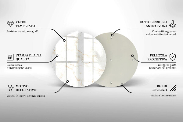 Kuchynská doska veľká zo skla Elegantný mramorový kameň