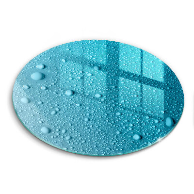 Kuchynská doska veľká zo skla Kvapky vody