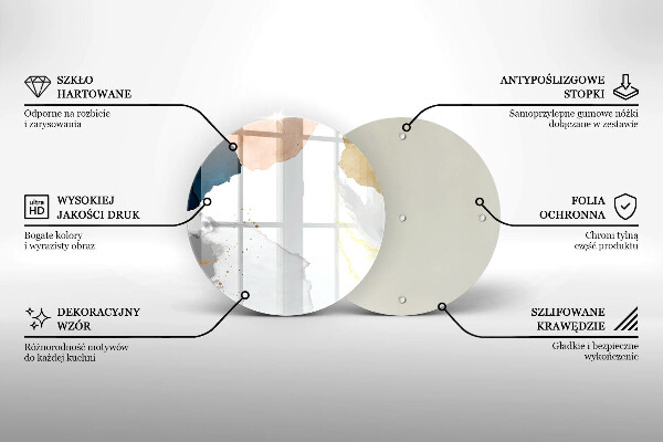 Kuchynská doska veľká zo skla Abstraktné škvrny