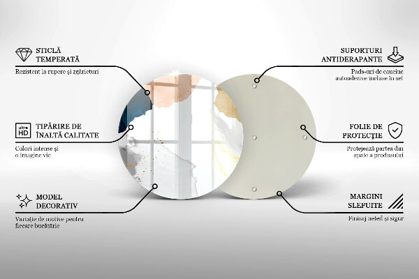 Kuchynská doska veľká zo skla Abstraktné škvrny