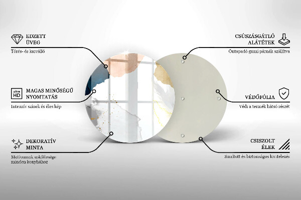 Kuchynská doska veľká zo skla Abstraktné škvrny