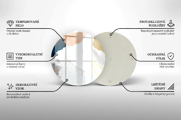 Kuchynská doska veľká zo skla Abstraktné škvrny