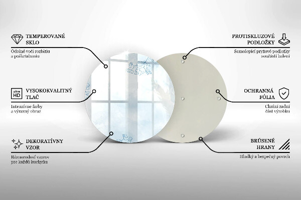Kuchynská doska veľká zo skla Jemné pozadie