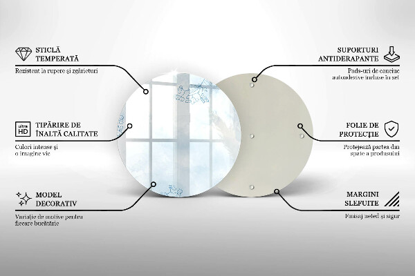 Kuchynská doska veľká zo skla Jemné pozadie