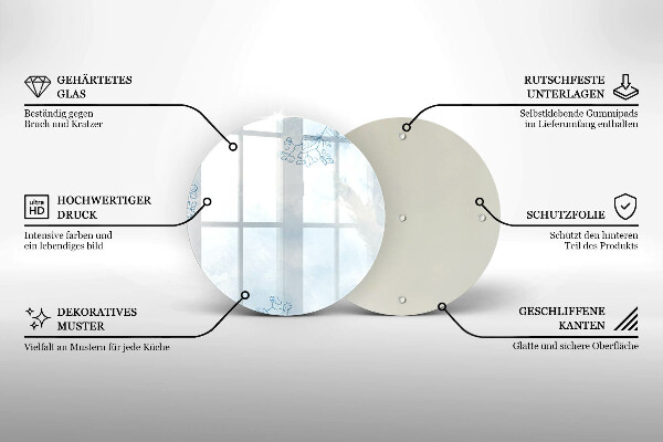 Kuchynská doska veľká zo skla Jemné pozadie