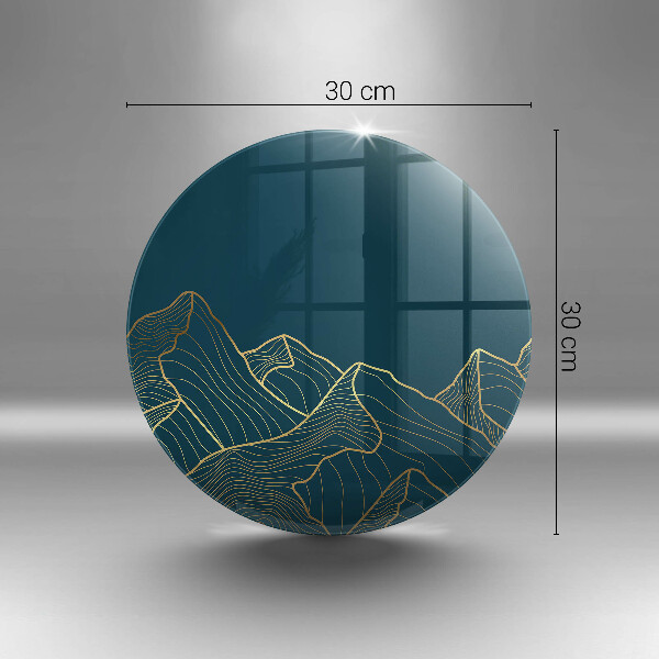 Kuchynská doska veľká zo skla Abstraktné hory