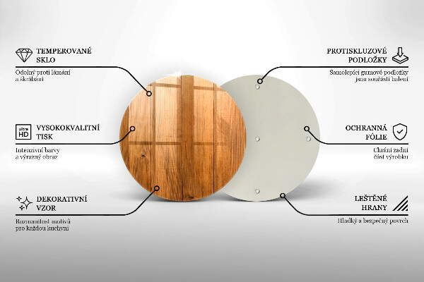 Kuchynská doska veľká zo skla Drevené dosky