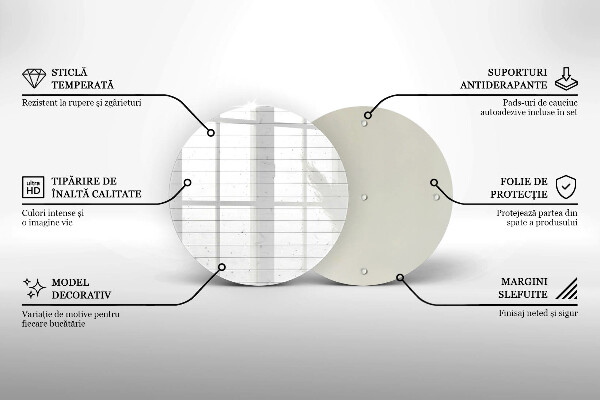 Kuchynská doska veľká zo skla Moderné svetlé dosky