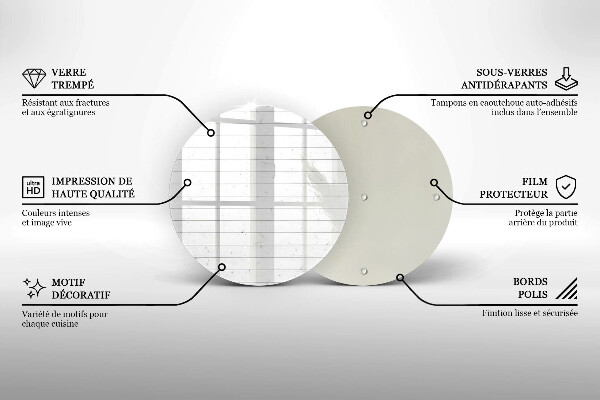 Kuchynská doska veľká zo skla Moderné svetlé dosky