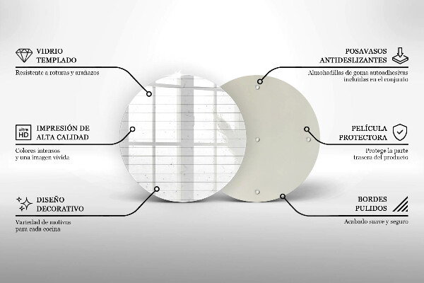 Kuchynská doska veľká zo skla Moderné svetlé dosky