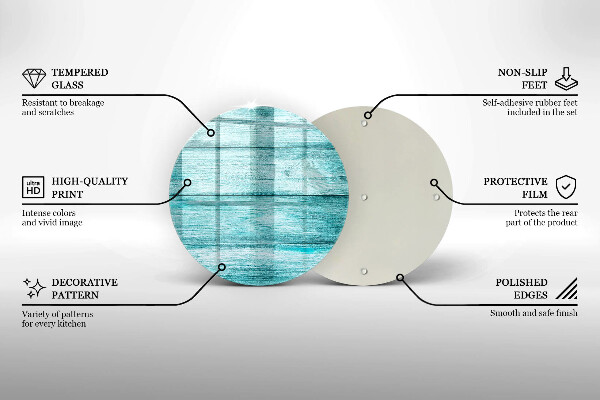 Kuchynská doska veľká zo skla Vintage drevené dosky