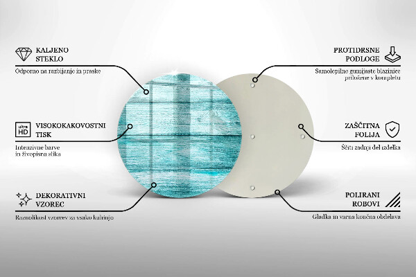 Kuchynská doska veľká zo skla Vintage drevené dosky