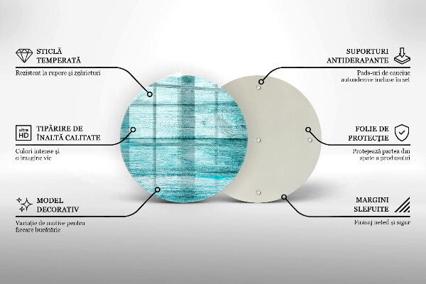 Kuchynská doska veľká zo skla Vintage drevené dosky