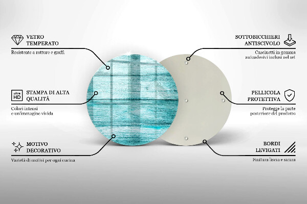Kuchynská doska veľká zo skla Vintage drevené dosky