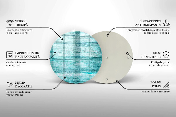 Kuchynská doska veľká zo skla Vintage drevené dosky