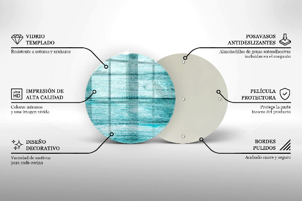 Kuchynská doska veľká zo skla Vintage drevené dosky