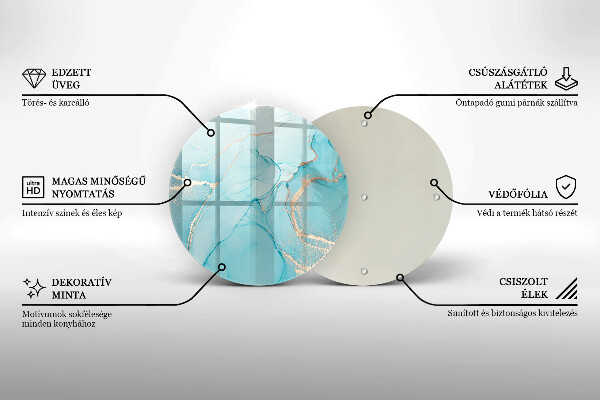 Kuchynská doska veľká zo skla Kamenná abstrakcia