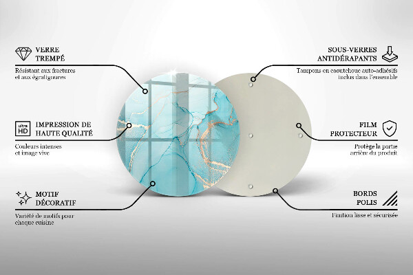 Kuchynská doska veľká zo skla Kamenná abstrakcia