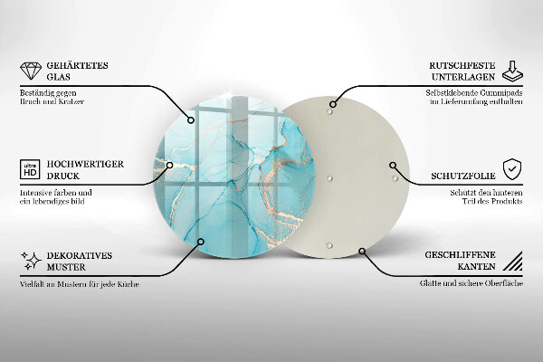Kuchynská doska veľká zo skla Kamenná abstrakcia