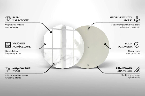 Kuchynská doska veľká zo skla Moderný mramor