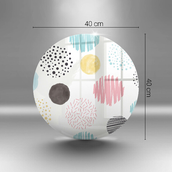 Kuchynská doska veľká zo skla Maľované tvary