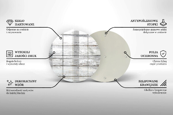 Kuchynská doska veľká zo skla Svetlé drevené dosky