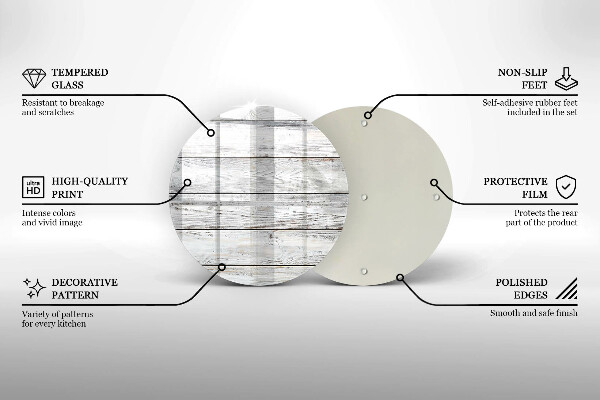 Kuchynská doska veľká zo skla Svetlé drevené dosky
