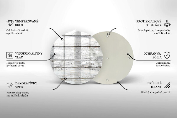 Kuchynská doska veľká zo skla Svetlé drevené dosky