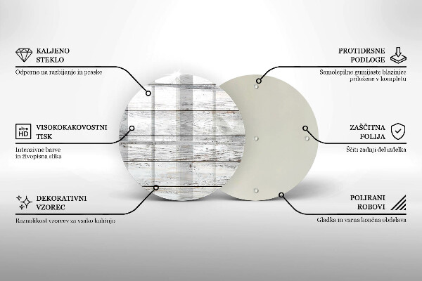 Kuchynská doska veľká zo skla Svetlé drevené dosky
