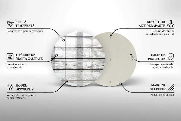 Kuchynská doska veľká zo skla Svetlé drevené dosky