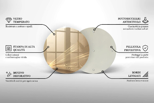 Kuchynská doska veľká zo skla Moderná abstrakcia
