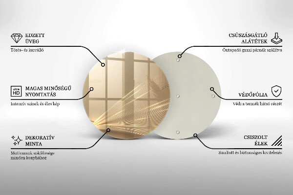 Kuchynská doska veľká zo skla Moderná abstrakcia