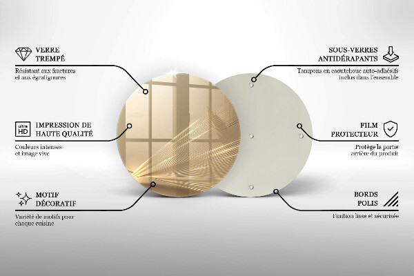 Kuchynská doska veľká zo skla Moderná abstrakcia