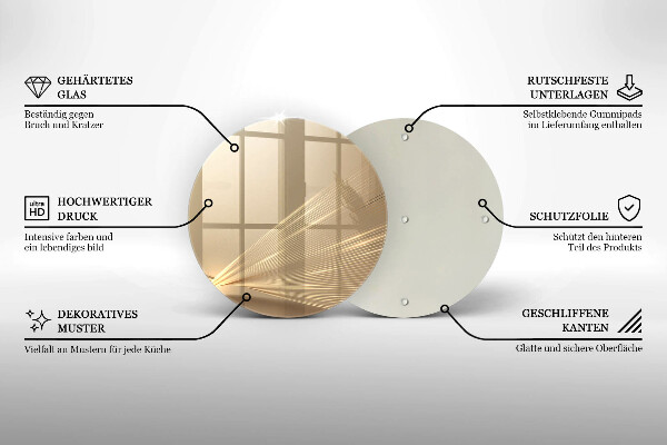 Kuchynská doska veľká zo skla Moderná abstrakcia