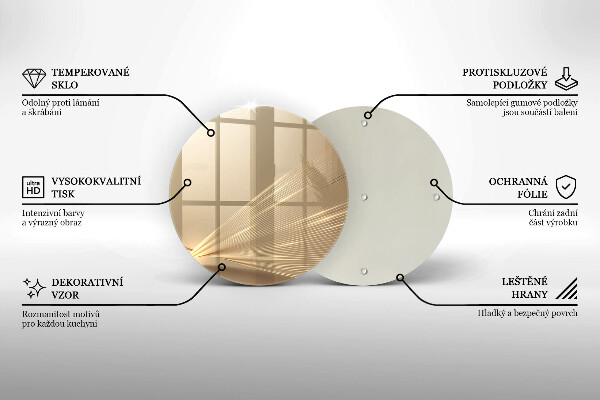 Kuchynská doska veľká zo skla Moderná abstrakcia