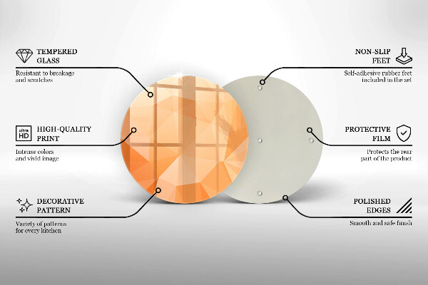 Kuchynská doska veľká zo skla Geometrické pozadie