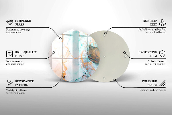 Kuchynská doska veľká zo skla Mramorová abstrakcia