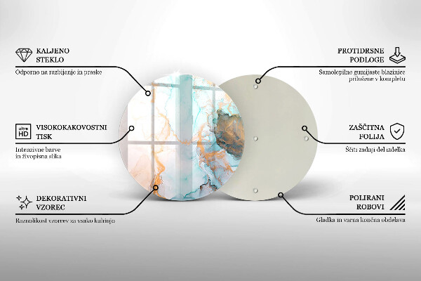 Kuchynská doska veľká zo skla Mramorová abstrakcia