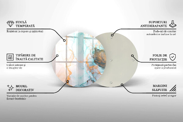 Kuchynská doska veľká zo skla Mramorová abstrakcia